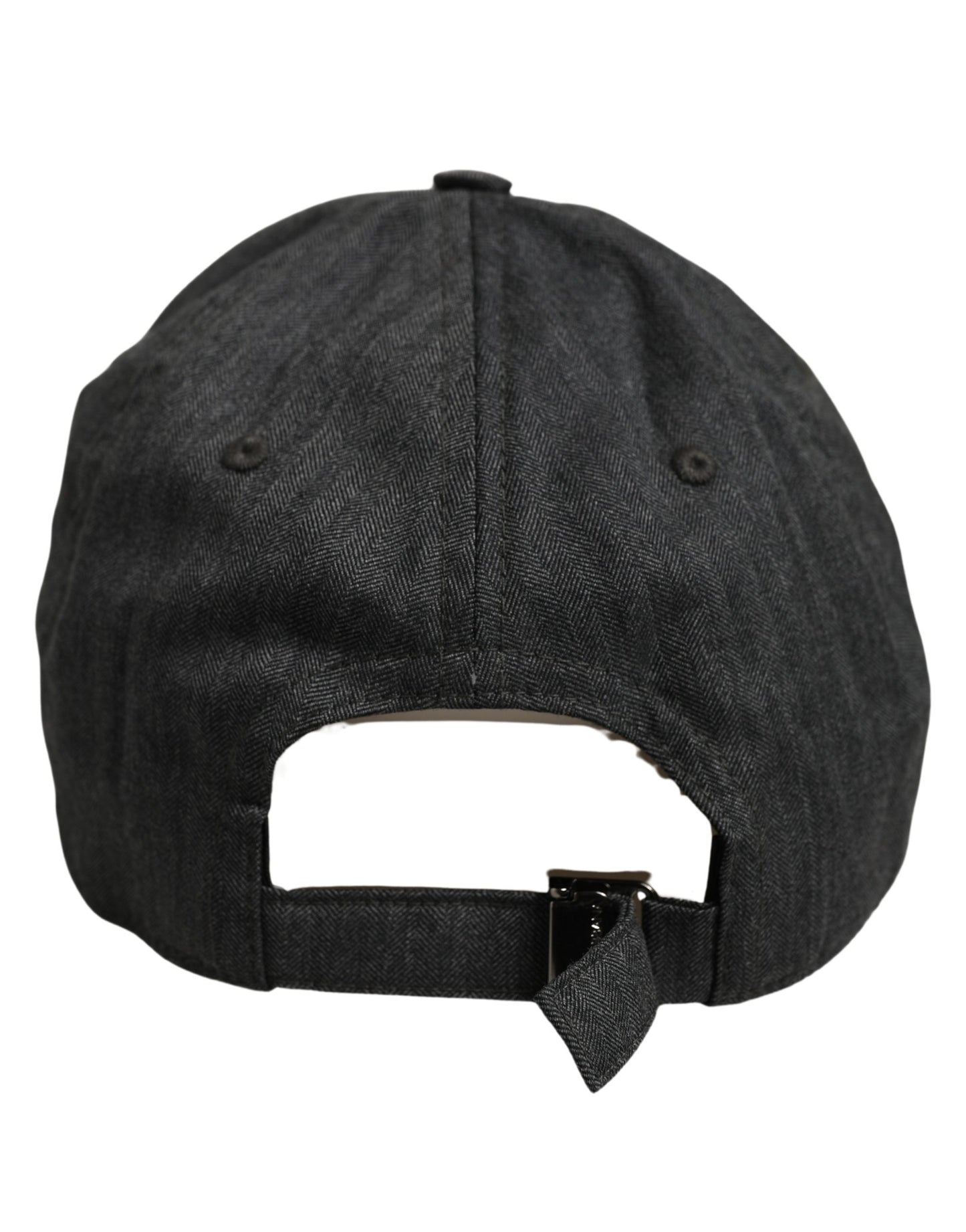 Men Dark Gray Herringbone Baseball Cap Hat