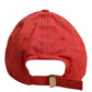 Men Red Cotton DG Logo Plaque Baseball Cap Hat