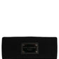 Men Black Cashmere Logo Plaque Head Band One Size Hat