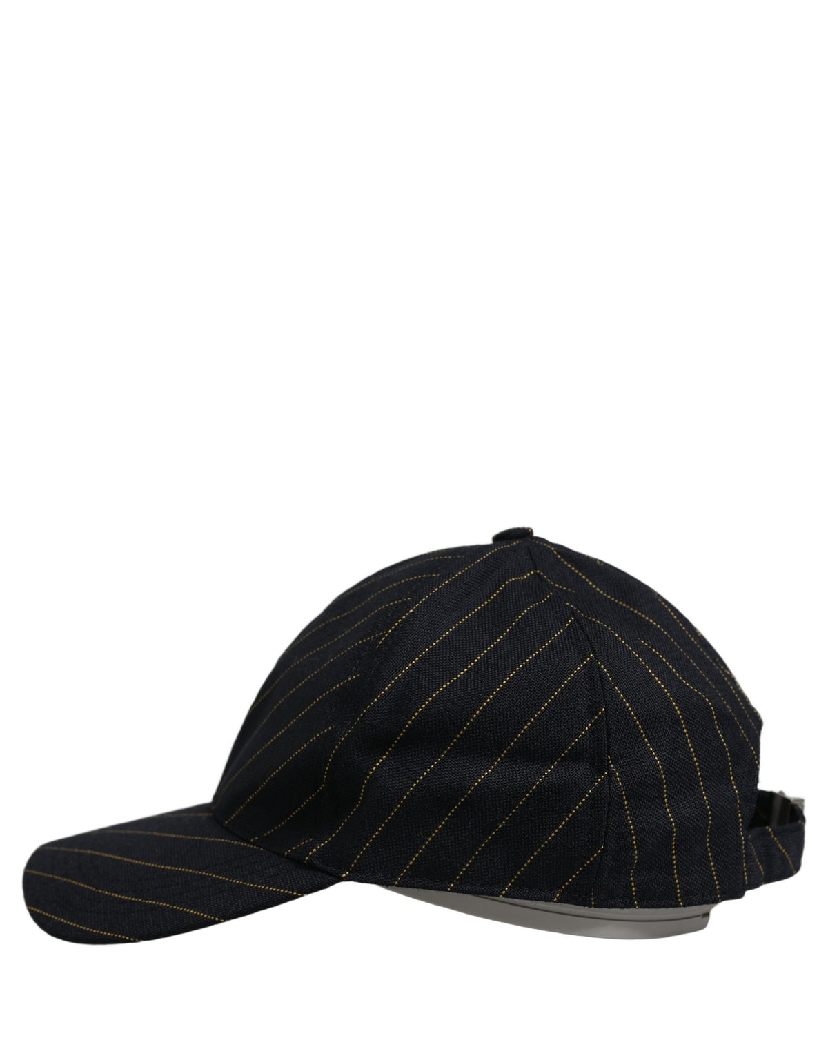 Black Gold Pinstriped Cotton Baseball Cap Hat