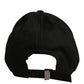 Men Black Cotton Baseball Capello 6 Panels Hat