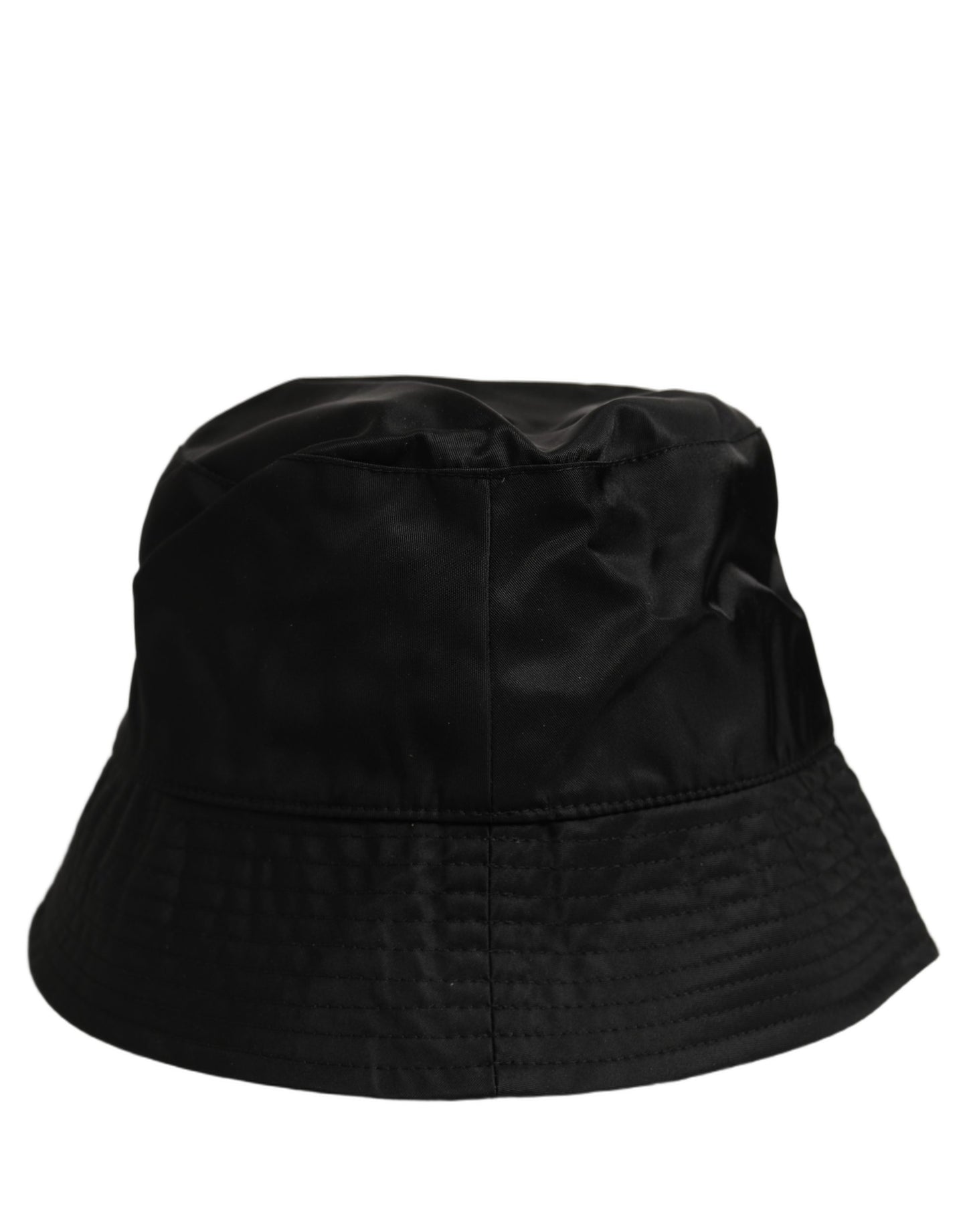Men Black Nylon Wide Brim Bucket Capello Hat