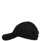 Men Black Cotton Baseball Cap 6 Panels Hat