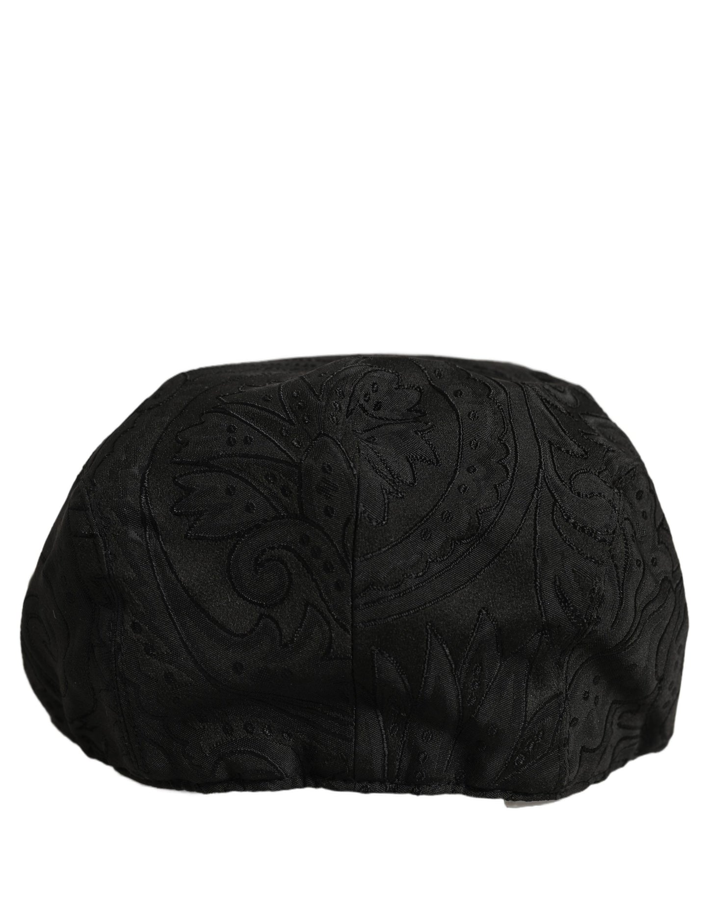 Men Black Floral Jacquard Newsboy Capello Hat