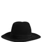 Men Black Classic Wide Brim Fedora Capello Hat