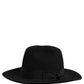 Men Black Classic Wide Brim Fedora Capello Hat