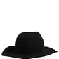Men Black Classic Wide Brim Fedora Capello Hat