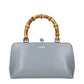 Gray Leather Handbag