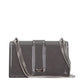 Gray Leather Shoulder Bag