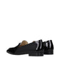 Black Leather Slip-On Loafers
