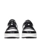 Black Leather Low Top Sneakers