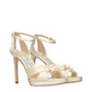 Beige Satin Platform Sandals