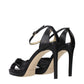 Black Leather Platform Sandals