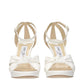White Leather Platform Sandals
