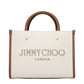 Beige Fabric Handbag