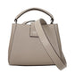 Gray Leather Handbag