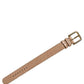 Brown Embossed Leather Gold Buckle Belt Strap Bracelet