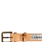 Beige Embossed Leather Gold Buckle Belt Strap Bracelet