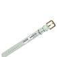Green Textured Leather Gold Buckle Belt Strap Bracelet