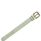 Green Embossed Leather Gold Buckle Belt Strap Bracelet