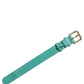 Blue Embossed Leather Gold Buckle Belt Strap Bracelet