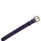 Violet Embossed Leather Gold Buckle Belt Strap Bracelet