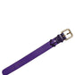 Violet Embossed Leather Gold Buckle Belt Strap Bracelet
