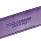 Violet Embossed Leather Gold Buckle Belt Strap Bracelet