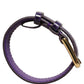 Violet Embossed Leather Gold Buckle Belt Strap Bracelet