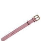 Pink Embossed Leather Gold Buckle Belt Strap Bracelet