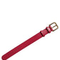 Red Calfskin Leather Gold Buckle Belt Strap Bracelet