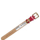 Red Calfskin Leather Gold Buckle Belt Strap Bracelet