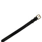 Black Textured Leather Gold Buckle Belt Strap Bracelet