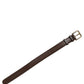 Brown Calfskin Leather Gold Buckle Belt Strap Bracelet
