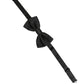 Men Black Polka Dot Silk Adjustable Neck Papillon Bow Tie