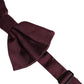 Men Maroon 100% Silk Adjustable Neck Papillon Bow Tie