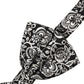 Tie Black White Paisley Silk Adjustable Neck Papillon Bow