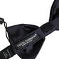 Men Black 100% Silk Adjustable Neck Papillon Bow Tie
