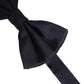 Men Dark Blue Silk Adjustable Neck Papillon Bow Tie