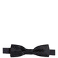 Black Diamond Pattern Adjustable Neck Papillon Bow Tie