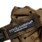 Men Brown Polka Dot Silk Adjustable Neck Papillon Bow Tie