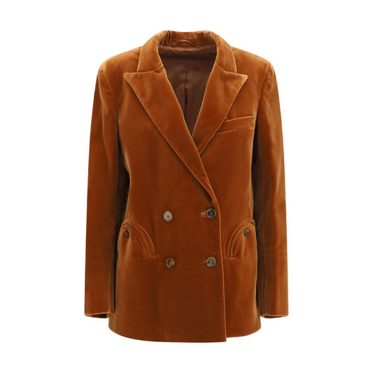 Brown Cotton Blazer