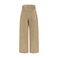 Beige Cotton Casual Pants