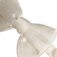 Men White 100% Silk Adjustable Neck Papillon Bow Tie