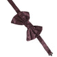 Men Maroon 100% Silk Adjustable Neck Papillon Bow Tie