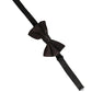 Men Brown 100% Silk Adjustable Neck Papillon Bow Tie