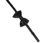 Men Black 100% Silk Adjustable Neck Papillon Bow Tie