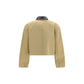 Beige Cotton Full-Length Jacket