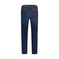 Blue Elastane Tapered Jeans