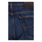 Blue Elastane Tapered Jeans